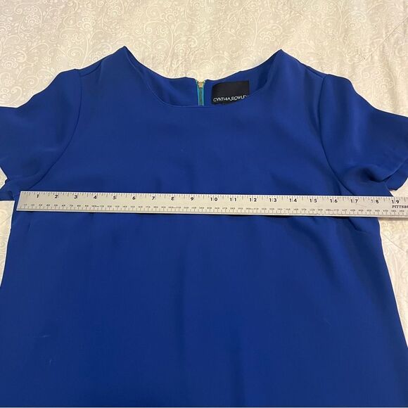 Cynthia Rowely Blue and Teal Color Block Shift Dress Women's Size 8 - Picture 8 of 10